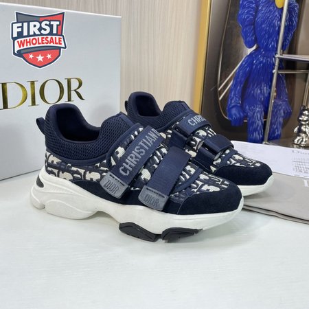 DIOR D-WANDER SNEAKER DEEP BLUE DIOR OBLIQUE TECHNICAL FABRIC - CD101