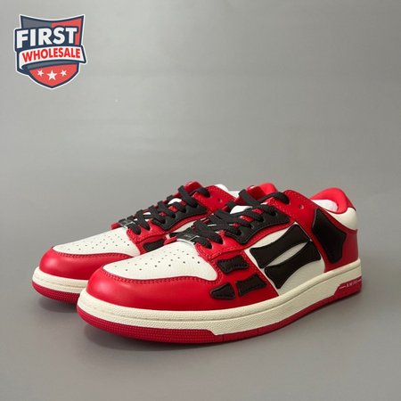 AMIRI SKEL TOP LOW WHITE RED WHITE - AMI001