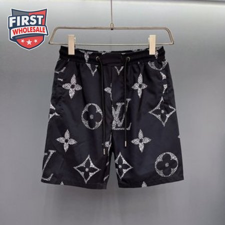 short printed yellow logo monochrome shorts