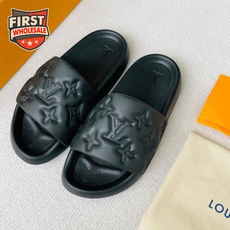 | monogram street style plain shower shoes logo shower sandals