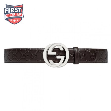 Gucci Guccissima Leather Interlocking GG Buckle Belt - BPR008