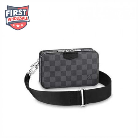 alpha wearable wallet damier graphite canvas - mb03