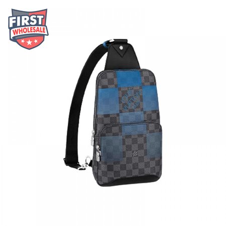 avenue sling bag blue damier graphite giant canvas lmb043