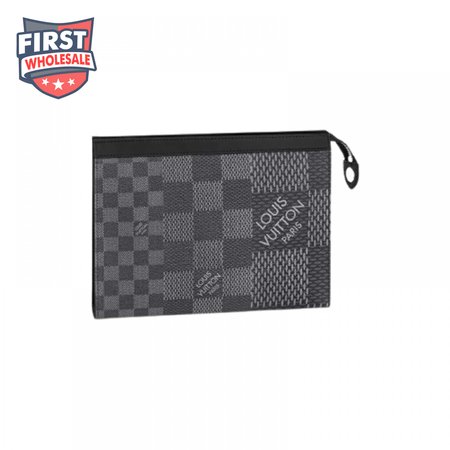 pochette voyage mm damier graphite canvas lp52