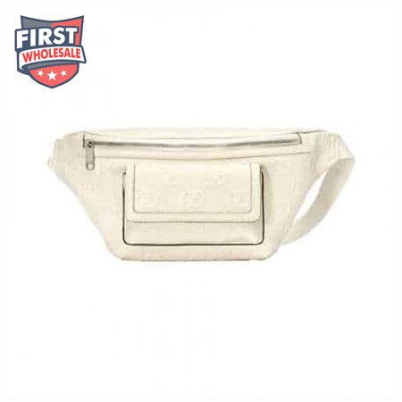 GG EMBOSSED BELT BAG IN WHITE GG EMBOSSED LEATHER - GBC13