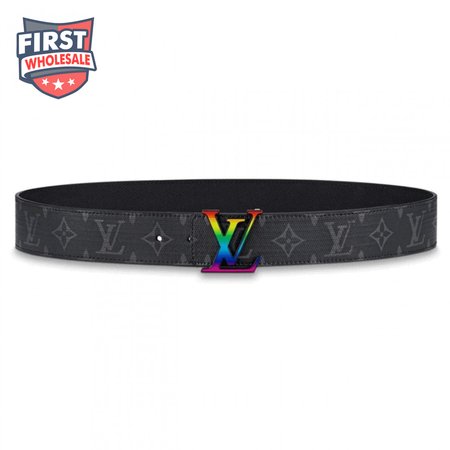 initiales reversible belt monogram eclipse taiga 40mm rainbow - b149