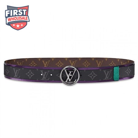 circle 40mm belt monogram eclipse canvas - b143
