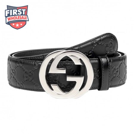 GUCCI INTERLOCKING-G LEATHER BELT - B7