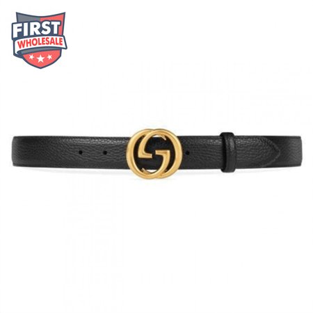 GUCCI INTERLOCKING GG LEATHER BELT - B33