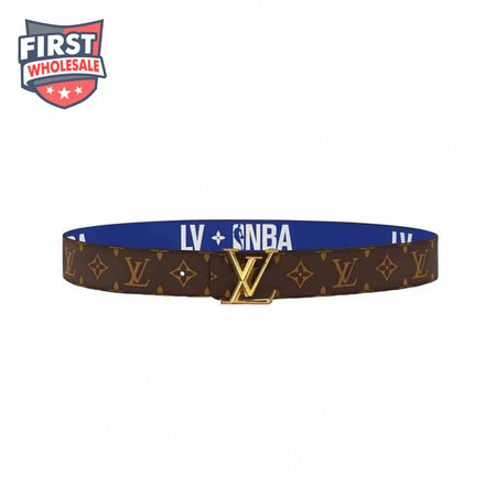 x nba 3 steps 40mm reversible monogram canvas belt - b99