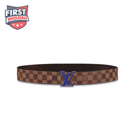 initiales 40mm reversible damier ebene canvas belt - b85