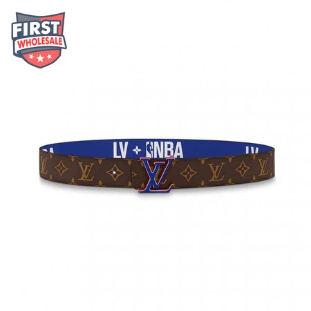 x nba 3 steps 40mm reversible monogram canvas belt - b82