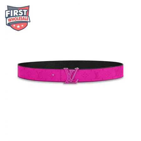 initiales 40mm reversible belt pink - b81