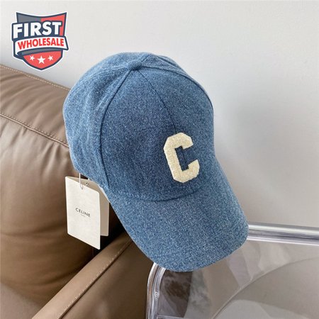 celine denim baseball cap peaked cap