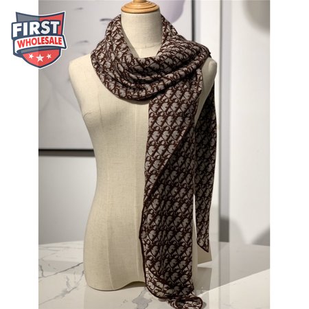 Dior cashmere shawl red wine