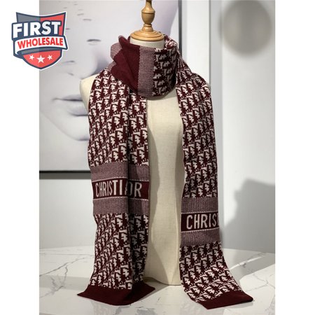 dior cashmere shawl Wine red