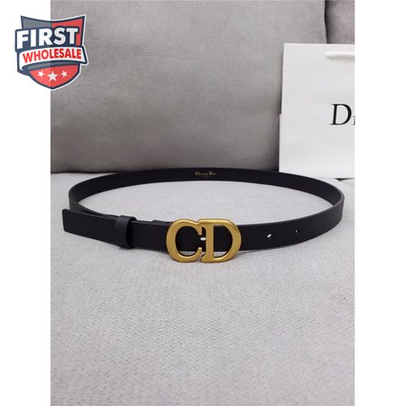 dior CD black leather belt