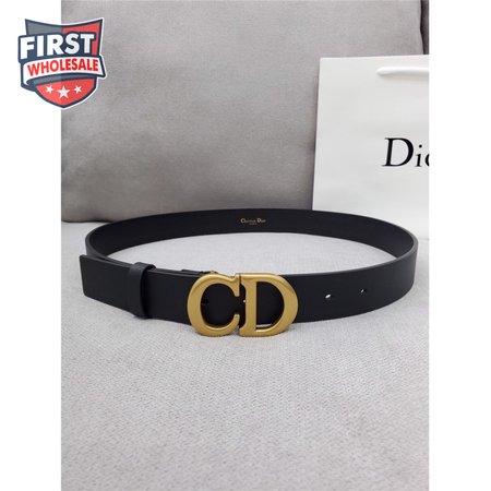 dior CD black leather belt