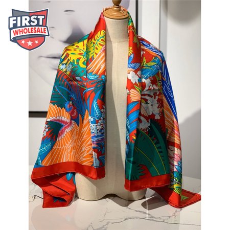 hermes ladies summer silk scarf red