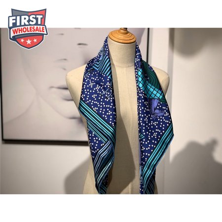 hermes silk scarf blue