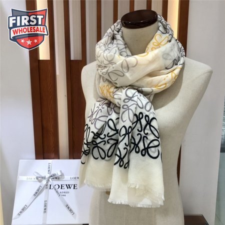 loewe anagram scarf in wool and cashmere