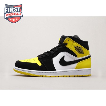 Air Jordan 1 Mid Yellow Toe Black Unisex