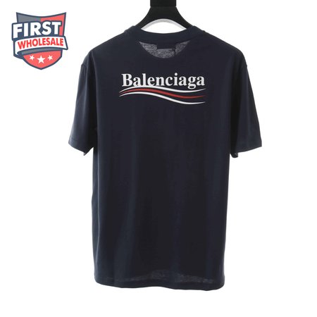 BALENCIAGA CLASSIC NAVY COKE SHORT SLEEVE