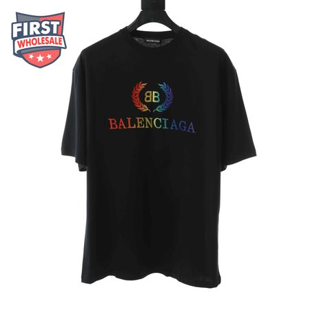 BALENCIAGA RAINBOW SHORT SLEEVE T SHIRT