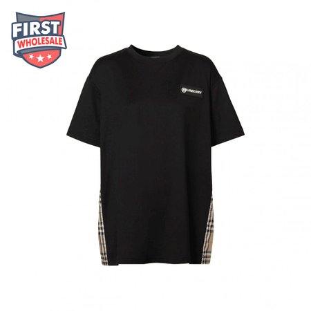BURBERRY VINTAGE CHECK PANEL T-SHIRT - BBR62