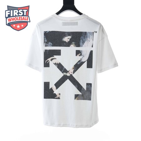 OW ANGEL OIL PAINTING ROUND NECK SHORT SLEEVE