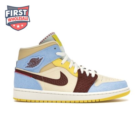 Jordan 1 Mid SE Fearless Maison Chateau Rouge Men's