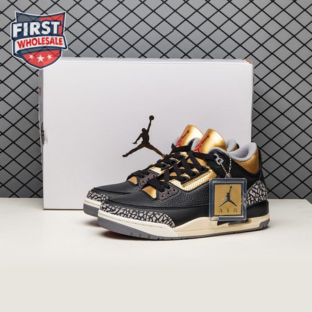 Air Jordan 3 Black Gold Men's