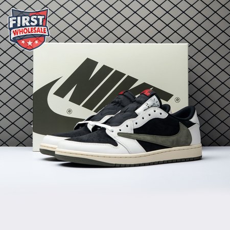 Travis Scott x Air Jordan 1 Low OG Olive DZ4137-106 Unisex