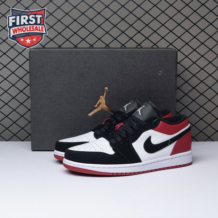 Jordan 1 Low Black Toe 553558-116 Unisex