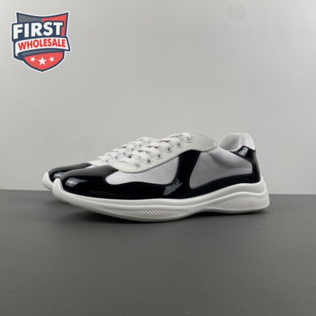 Prada America's Cup Black Silver Sneakers