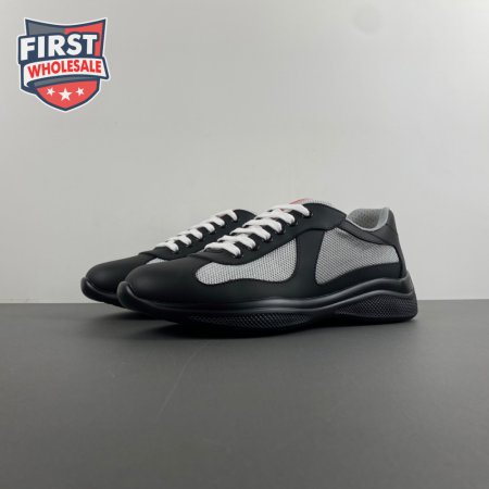 Prada America's Cup Black Silver Sneakers