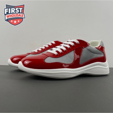 Prada America's Cup Red Sneakers