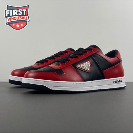 Prada Low Top Sneakers Red Black