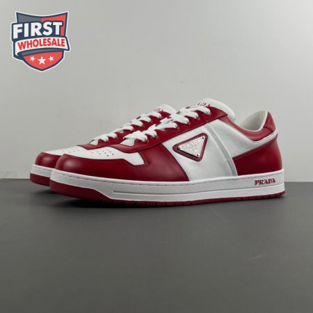 Prada Low Top Sneakers Red White