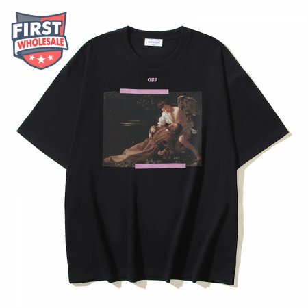 OFF-WHITE Printed Short Sleeve T-Shirt Black