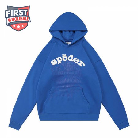 Sp5der Hoodies Blue