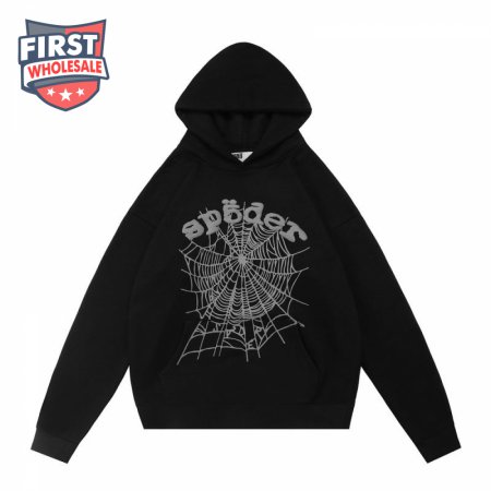Sp5der Hoodies Black