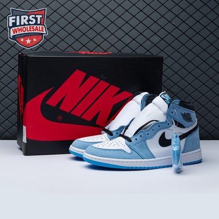 Jordan 1 Retro High White University Blue Black Unisex
