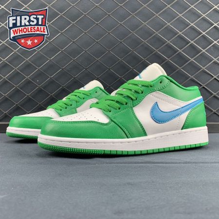 Jordan 1 Low Lucky Green Aquatone DC0774-304 Unisex