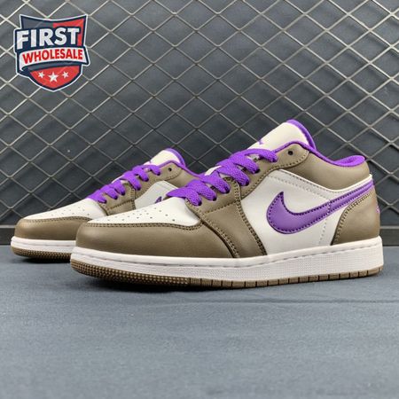 Jordan 1 Low Purple Mocha 553558-215 Unisex