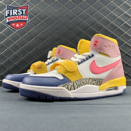 Jordan Legacy 312 White Coral Pink French Blue FD9909-161 Unisex