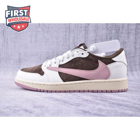 Travis Scott x Air Jordan 1 Low OG Dark Pony Pink Oxford DZ4137-206 Unisex