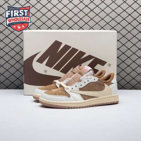 Jordan 1 Retro Low OG SP Travis Scott Sail Shy Pink DM7866-106 Unisex