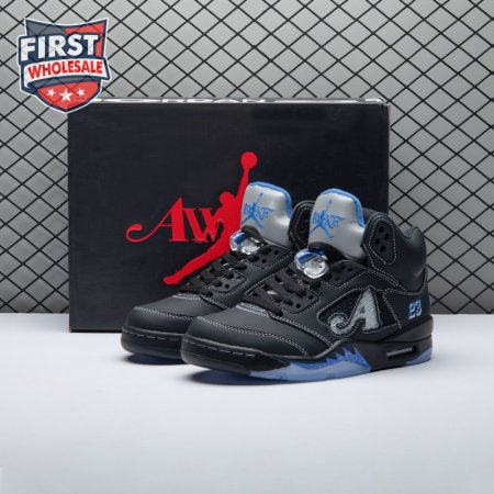 Awake NY x Air Jordan 5 "Black/Racer Blue" DV4982-004 Unisex