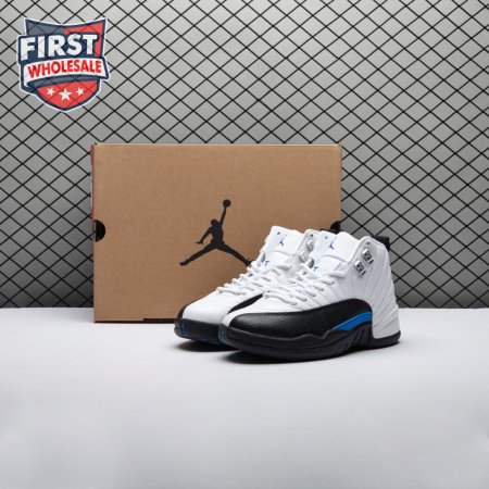Jordan 12 Black White Blue Men's